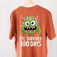 Eye Survived 100 Days Of School Monster Lover Teacher Kids Women's Comfort Colors T-Shirt Back Print Yam Eye Survived 100 Days Of School Monster Lover Teacher Kids Women's Comfort Colors T-Shirt Back Print Yam