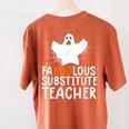 Faboolous Substitute Teacher Halloween Costume Women's Comfort Colors T-Shirt Back Print Yam