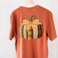 Fall Book Pumpkin Halloween Teacher Librarian Thanksgiving Women's Comfort Colors T-Shirt Back Print Yam Fall Book Pumpkin Halloween Teacher Librarian Thanksgiving Women's Comfort Colors T-Shirt Back Print Yam