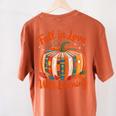 Fall In Love With Learning Book Lover Autumn Pumpkin Teacher Women's Comfort Colors T-Shirt Back Print Yam Fall In Love With Learning Book Lover Autumn Pumpkin Teacher Women's Comfort Colors T-Shirt Back Print Yam