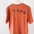 Fall Music Teacher Halloween Pumpkin Music Note Fall Teacher Women's Comfort Colors T-Shirt Back Print Yam