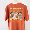 Are You Fall o Ween Directions Halloween Skeleton Teacher Women's Comfort Colors T-Shirt Back Print Yam Are You Fall o Ween Directions Halloween Skeleton Teacher Women's Comfort Colors T-Shirt Back Print Yam