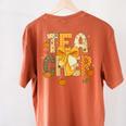Fall Teacher Pumpkin Coquette Bow Autumn Classroom Women's Comfort Colors T-Shirt Back Print Yam Fall Teacher Pumpkin Coquette Bow Autumn Classroom Women's Comfort Colors T-Shirt Back Print Yam