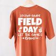 Field Day Second 2nd Grade Orange 2025 Boy Girl Teacher Women's Comfort Colors T-Shirt Back Print Yam