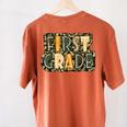 First 1St Grade Camo Camouflage Boy Teacher Back To School Women's Comfort Colors T-Shirt Back Print Yam