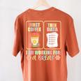 First Coffee Then Data SPED Teacher Taking a Break Women's Comfort Colors T-Shirt Back Print Yam