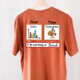 First Data Then Thanksgiving Im Earning A Break Sped Teacher Women's Comfort Colors T-Shirt Back Print Yam