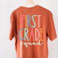 First Grade Squad 1st Grade Teacher Crew Back To School Team Women's Comfort Colors T-Shirt Back Print Yam First Grade Squad 1st Grade Teacher Crew Back To School Team Women's Comfort Colors T-Shirt Back Print Yam