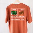 First Teach Then Thanksgiving I'm Earning A Break Teacher Women's Comfort Colors T-Shirt Back Print Yam First Teach Then Thanksgiving I'm Earning A Break Teacher Women's Comfort Colors T-Shirt Back Print Yam