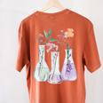 Flowers Test Tube Chemistry Student Science Teacher Women Women's Comfort Colors T-Shirt Back Print Yam