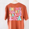 In My Fourth Grade Era Girl Back To School 4th Grade Teacher Women's Comfort Colors T-Shirt Back Print Yam