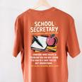 Front Office Teacher Admin Meaning School Secretary Women's Comfort Colors T-Shirt Back Print Yam Front Office Teacher Admin Meaning School Secretary Women's Comfort Colors T-Shirt Back Print Yam