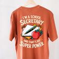 Front Office Teacher Admin Mother I'm A School Secretary Women's Comfort Colors T-Shirt Back Print Yam Front Office Teacher Admin Mother I'm A School Secretary Women's Comfort Colors T-Shirt Back Print Yam