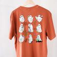 Ghost Science Teacher Chemistry Laboratory Halloween Costume Women's Comfort Colors T-Shirt Back Print Yam