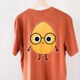 Good Egg Teacher Halloween Costume The Smart Cookie Women's Comfort Colors T-Shirt Back Print Yam