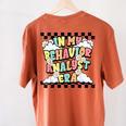 Groovy ABA RBT Therapist In My Behavior Analyst Era Teacher Women's Comfort Colors T-Shirt Back Print Yam