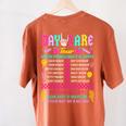 Groovy Day Care Some Days I Rock It Day Care Teacher Life Women's Comfort Colors T-Shirt Back Print Yam