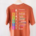 Growth Mindset Positive Motivational Classroom Teacher Learn Women's Comfort Colors T-Shirt Back Print Yam