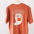 Halloween Cute Ghost Book Reading Teacher Women's Comfort Colors T-Shirt Back Print Yam Halloween Cute Ghost Book Reading Teacher Women's Comfort Colors T-Shirt Back Print Yam