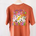 Halloween Floral Ghost Teacher Are You Falloween Directions Women's Comfort Colors T-Shirt Back Print Yam Halloween Floral Ghost Teacher Are You Falloween Directions Women's Comfort Colors T-Shirt Back Print Yam
