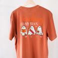 Halloween Ghost Teachers Teaching My Boos Costume Women Men Women's Comfort Colors T-Shirt Back Print Yam