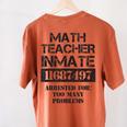 Halloween Math Teacher Prisoner Costume Women's Comfort Colors T-Shirt Back Print Yam Halloween Math Teacher Prisoner Costume Women's Comfort Colors T-Shirt Back Print Yam