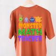 Halloween Monster Math Teacher Men Women Women's Comfort Colors T-Shirt Back Print Yam