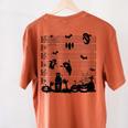 Halloween Music Note Clefs Spooky Ghost For Music Teacher Women's Comfort Colors T-Shirt Back Print Yam