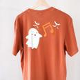 Halloween Music Note Ghost Teacher Fall Musical Instrument Women's Comfort Colors T-Shirt Back Print Yam Halloween Music Note Ghost Teacher Fall Musical Instrument Women's Comfort Colors T-Shirt Back Print Yam