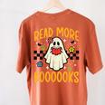 Halloween Read More Books Retro Costume Teacher Women Girls Women's Comfort Colors T-Shirt Back Print Yam