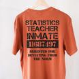 Halloween Statistics Teacher Prisoner Costume Women's Comfort Colors T-Shirt Back Print Yam Halloween Statistics Teacher Prisoner Costume Women's Comfort Colors T-Shirt Back Print Yam