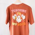 Halloween Teacher Teaching My Boos Costume Teacher Men Women Women's Comfort Colors T-Shirt Back Print Yam