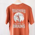 Halloween Teacher Tshirts Zombie Teachers Love Brains Women's Comfort Colors T-Shirt Back Print Yam Halloween Teacher Tshirts Zombie Teachers Love Brains Women's Comfort Colors T-Shirt Back Print Yam