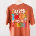 Happy 100th Day Of School Teachers 100 Days Of School Kids Women's Comfort Colors T-Shirt Back Print Yam Happy 100th Day Of School Teachers 100 Days Of School Kids Women's Comfort Colors T-Shirt Back Print Yam