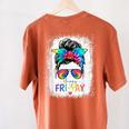 Happy Fri-Yay Friday Teacher Life Happy Friday Women's Comfort Colors T-Shirt Back Print Yam Happy Fri-Yay Friday Teacher Life Happy Friday Women's Comfort Colors T-Shirt Back Print Yam