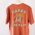 Happy Fri Yay Retro French Fries Friday Lovers Fun Teacher Women's Comfort Colors T-Shirt Back Print Yam