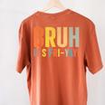Happy Friyay Teacher Shirt Cute Teacher Fashion Bruh Fri-Yay Women's Comfort Colors T-Shirt Back Print Yam