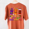 Happy Hallothanksmas Halloween Thanksgiving Pencils Teachers Women's Comfort Colors T-Shirt Back Print Yam Happy Hallothanksmas Halloween Thanksgiving Pencils Teachers Women's Comfort Colors T-Shirt Back Print Yam