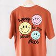 Happy To See Your Face Smile Face Teacher Back To School Women's Comfort Colors T-Shirt Back Print Yam Happy To See Your Face Smile Face Teacher Back To School Women's Comfort Colors T-Shirt Back Print Yam