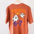 Haunted 67 Ghost Math Teacher Halloween Costume Math Pun Women's Comfort Colors T-Shirt Back Print Yam Haunted 67 Ghost Math Teacher Halloween Costume Math Pun Women's Comfort Colors T-Shirt Back Print Yam