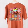 Hello 3rd Grade Boy Girl Teacher Back To School 3rd Grade Women's Comfort Colors T-Shirt Back Print Yam Hello 3rd Grade Boy Girl Teacher Back To School 3rd Grade Women's Comfort Colors T-Shirt Back Print Yam
