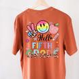 Hello 5th Grade Boy Girl Teacher Back To School 5th Grade Women's Comfort Colors T-Shirt Back Print Yam