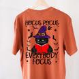 Hocus Pocus Everybody Focus Halloween Teacher For Men Women Women's Comfort Colors T-Shirt Back Print Yam Hocus Pocus Everybody Focus Halloween Teacher For Men Women Women's Comfort Colors T-Shirt Back Print Yam