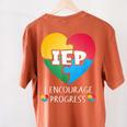 IEP I Encourage Progress Special Education School Teacher Women's Comfort Colors T-Shirt Back Print Yam IEP I Encourage Progress Special Education School Teacher Women's Comfort Colors T-Shirt Back Print Yam