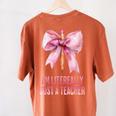 I'm Literally Just a Teacher Pencil Coquette Bow School Women's Comfort Colors T-Shirt Back Print Yam I'm Literally Just a Teacher Pencil Coquette Bow School Women's Comfort Colors T-Shirt Back Print Yam