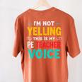 I’m Not Yelling This Is My PE School Teacher Voice I Teach Women's Comfort Colors T-Shirt Back Print Yam I’m Not Yelling This Is My PE School Teacher Voice I Teach Women's Comfort Colors T-Shirt Back Print Yam