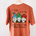 It's Fine We'Re Fine Gnome Pre-K Teacher Christmas Light For Men Women Women's Comfort Colors T-Shirt Back Print Yam