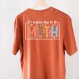 I'Ts A Good Day To Do Math Back To School Math Teacher Women's Comfort Colors T-Shirt Back Print Yam