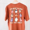 It’s Okay To Feel All The Feels Special Ed Teacher Halloween Women's Comfort Colors T-Shirt Back Print Yam