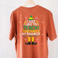 I Just Like To Teach Teaching My Favorite Christmas Teacher Women's Comfort Colors T-Shirt Back Print Yam I Just Like To Teach Teaching My Favorite Christmas Teacher Women's Comfort Colors T-Shirt Back Print Yam